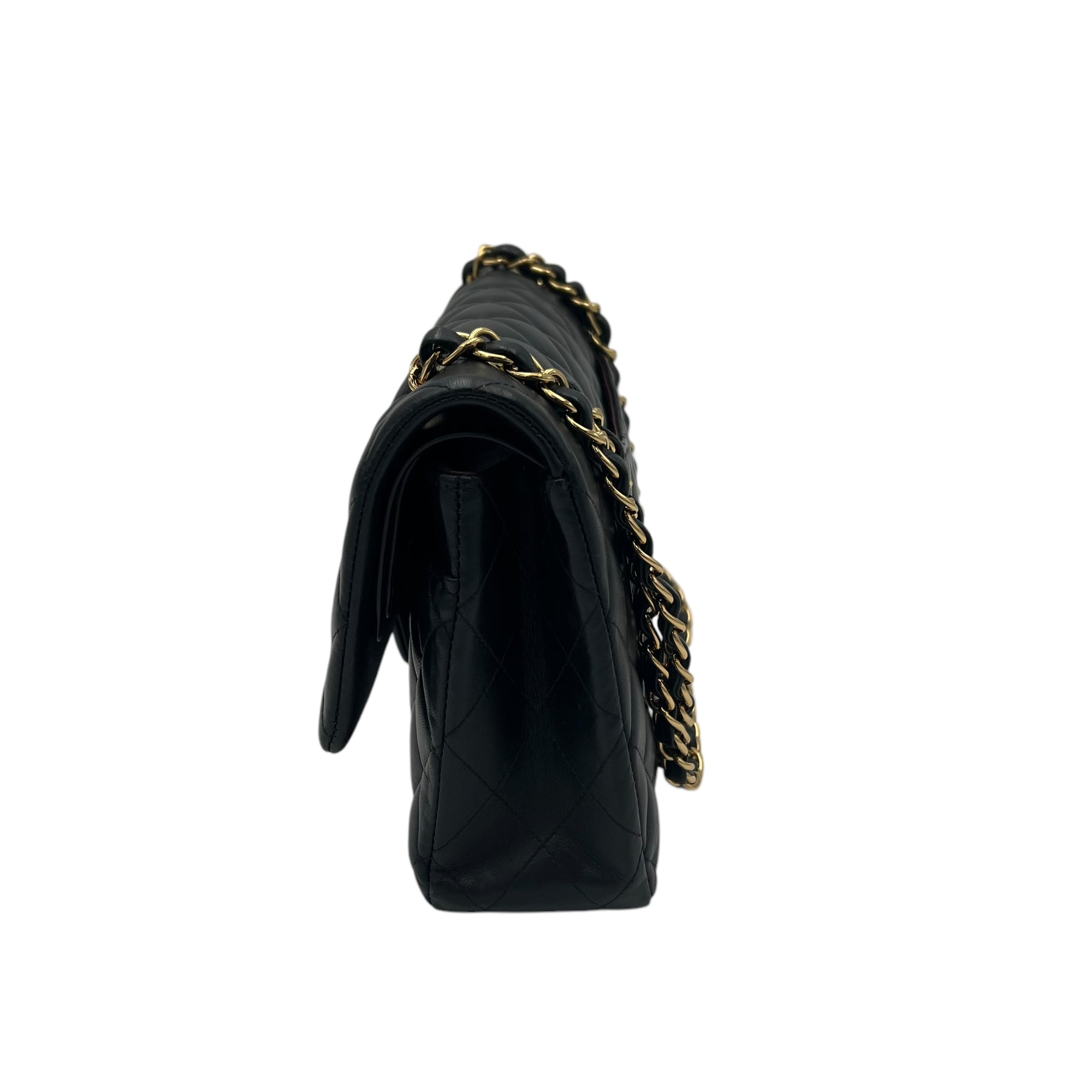 Classic Shoulder Bag Medium Black in Lambskin, Gold hardware - Image 4