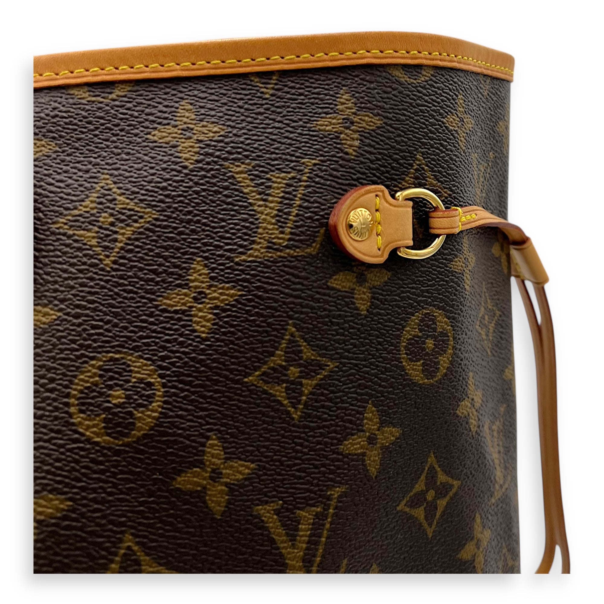 Neverfull Tote Bag GM Brown in Coated Canvas, Gold hardware - Image 10