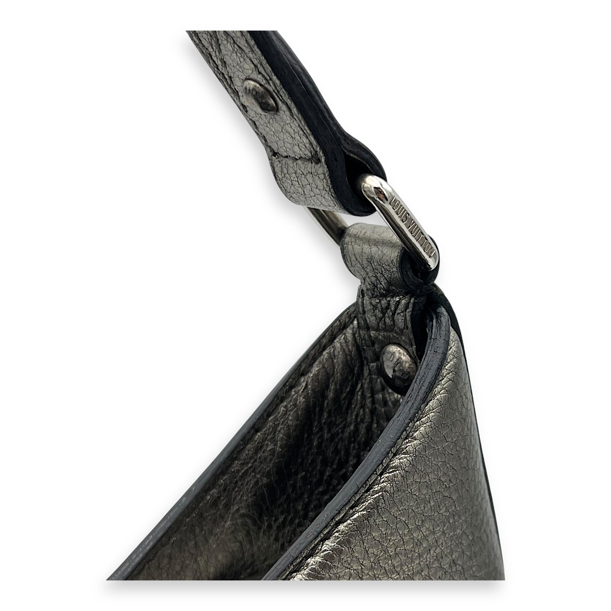 Mahina Shoulder Bag Silver in Calfskin, Silver hardware - Image 9
