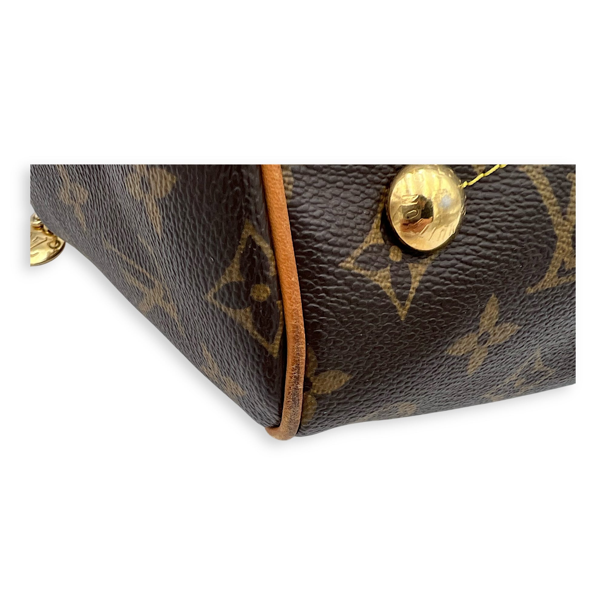 Tivoli Shoulder Bag PM Brown in Monogram Coated Canvas, Gold hardware - Image 11