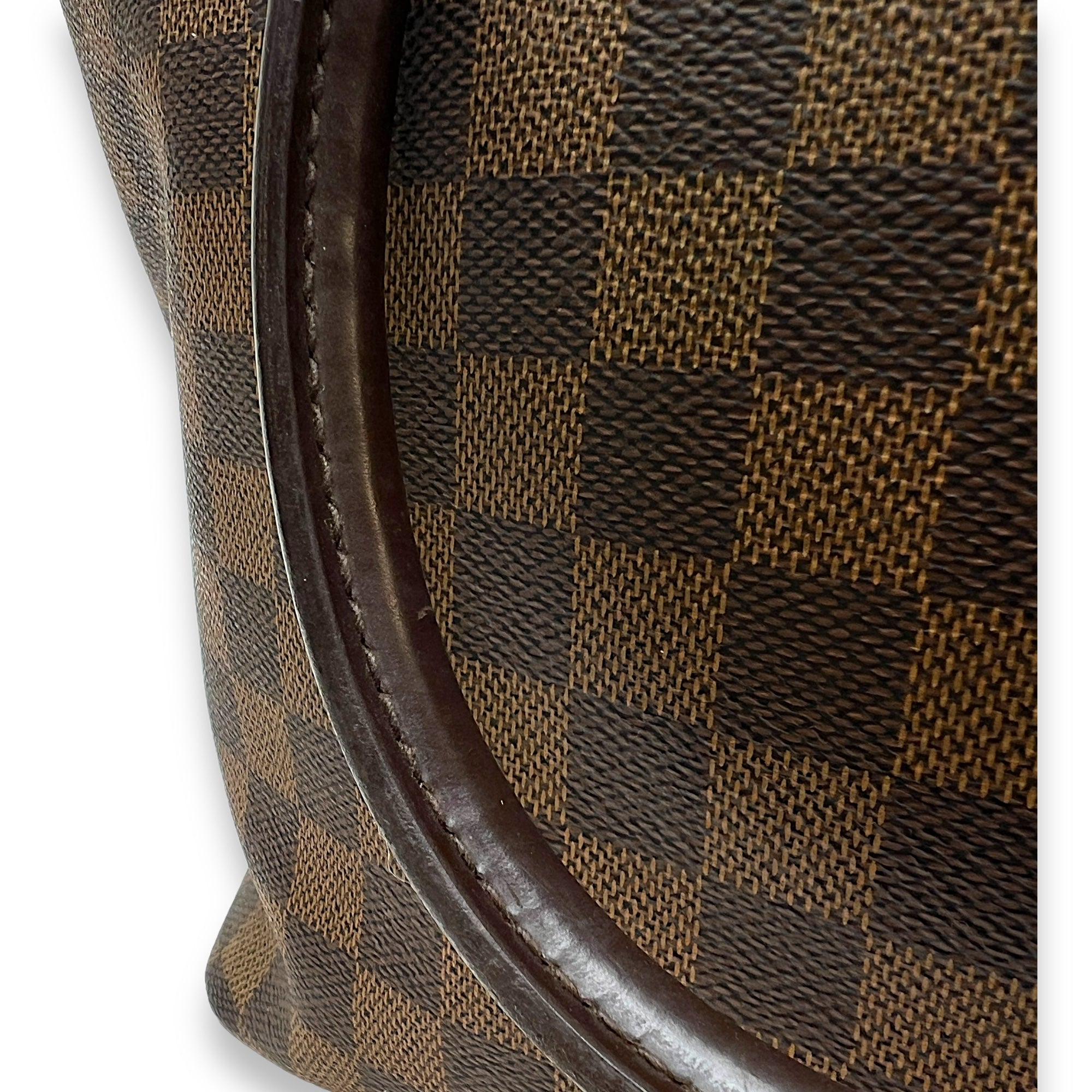 Saleya PM Damier Ebene Top Handle Bag in Coated Canvas, Gold hardware - Image 10