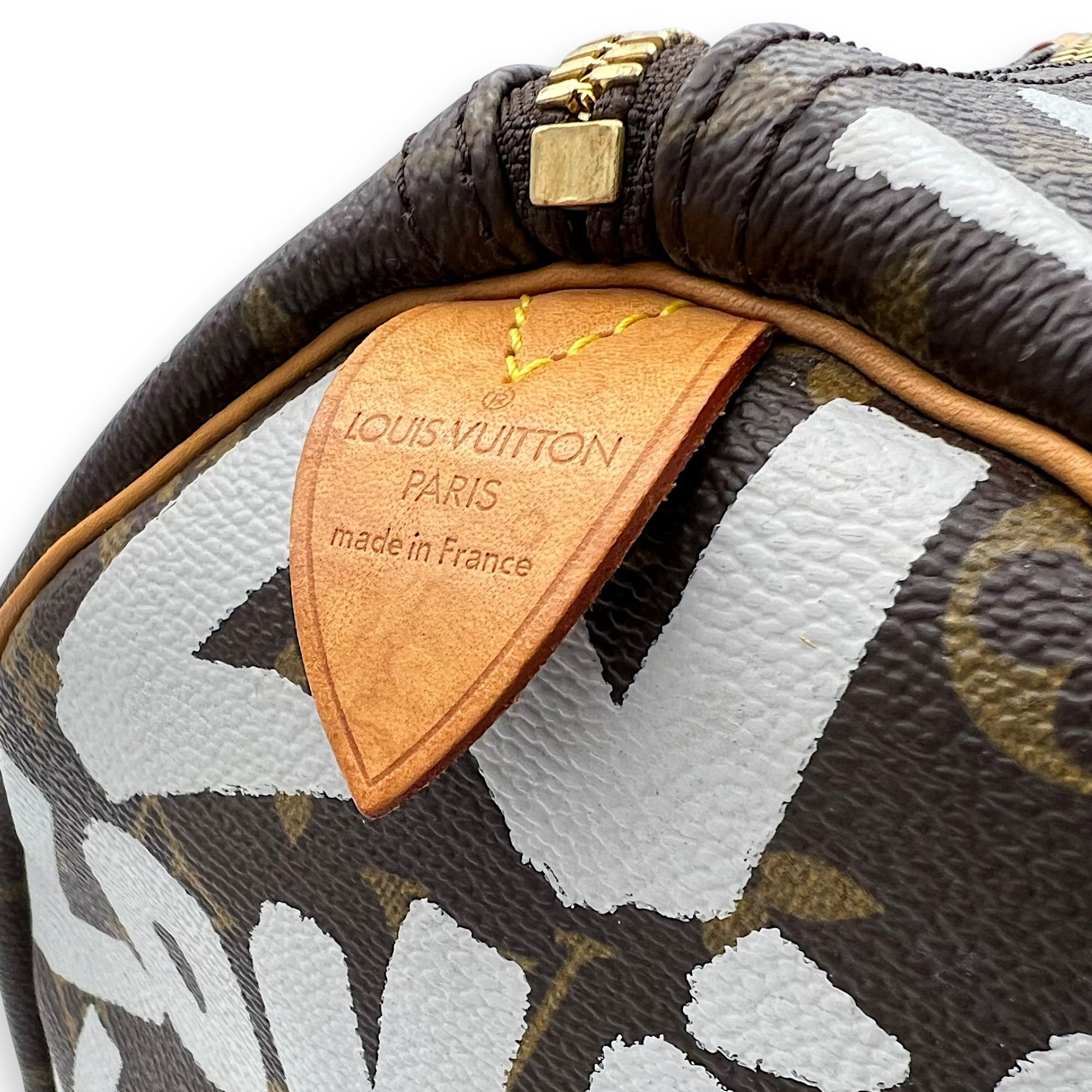 Stephen Sprouse Keepall 50 Brown Duffle Bag in Coated Canvas, Gold hardware - Image 10