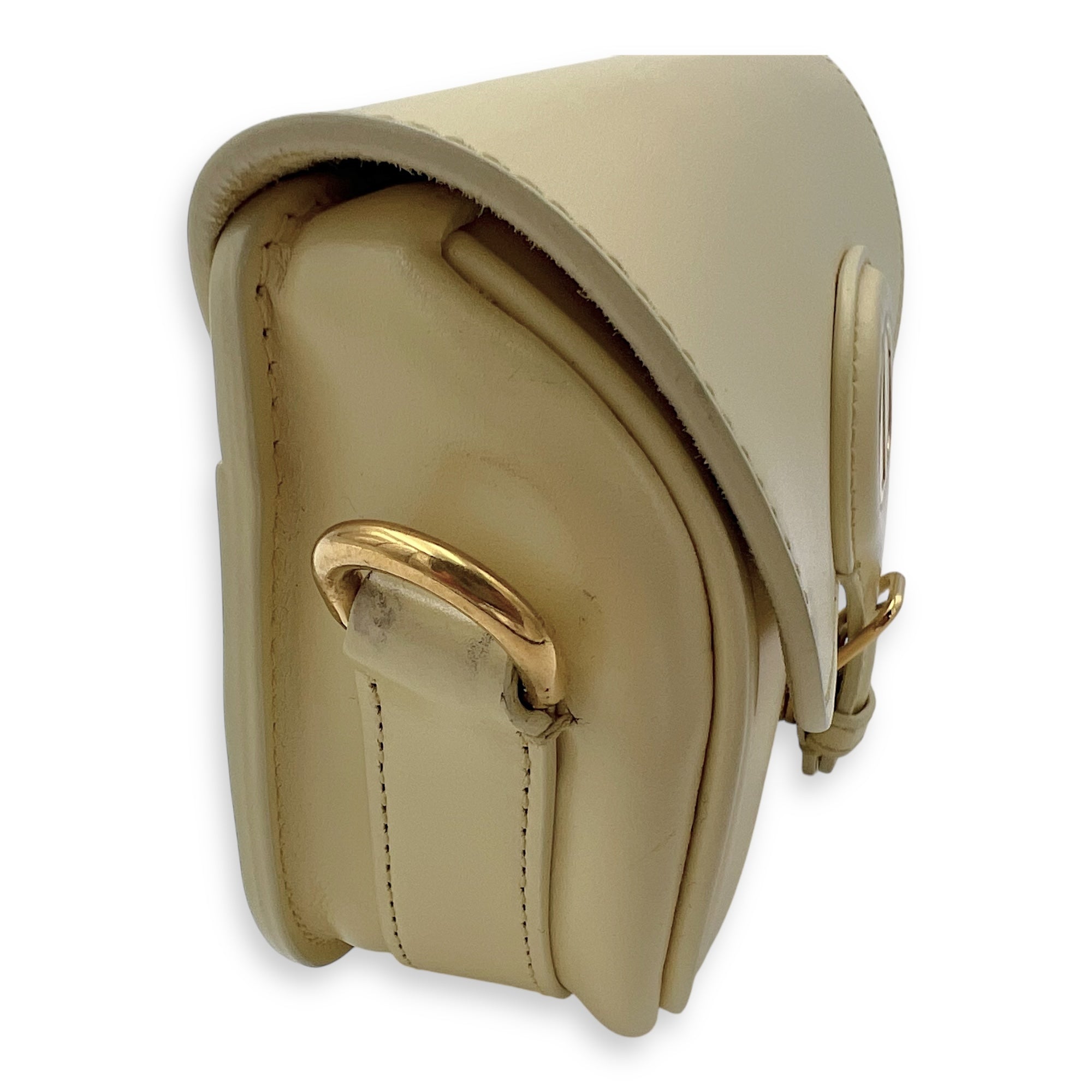 Bobby East West Yellow Crossbody Bag in Calfskin, Gold hardware - Image 11