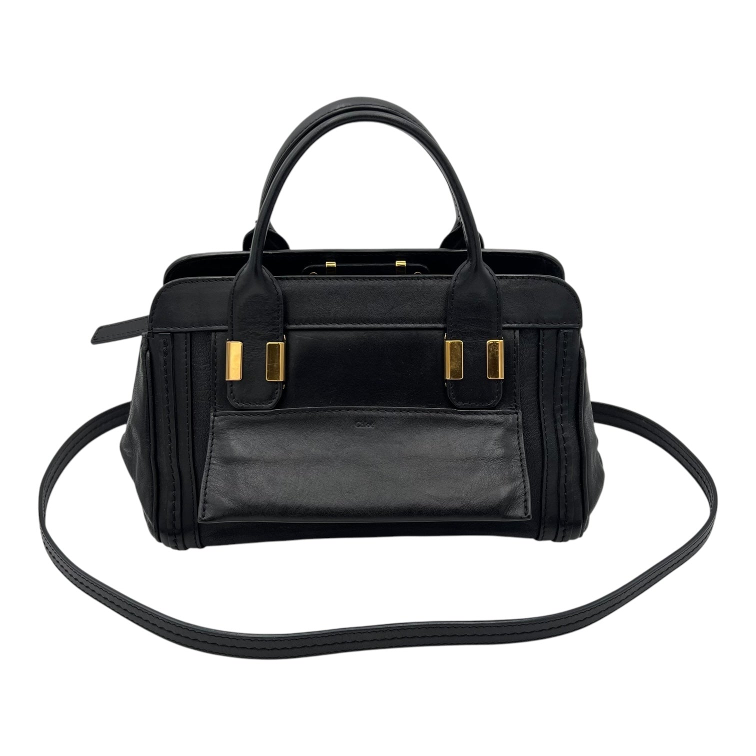 Others Top Handle Bag Black in Calfskin, Gold hardware - Image 13
