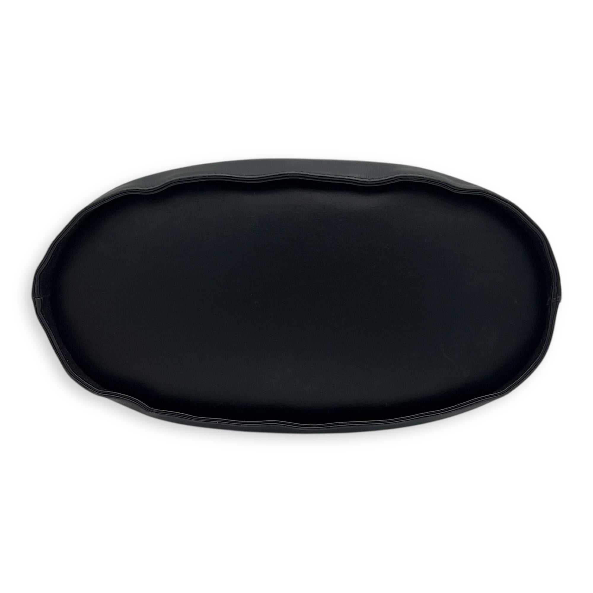 Gancini Black Shoulder Bag in Calfskin, Gold hardware - Image 6