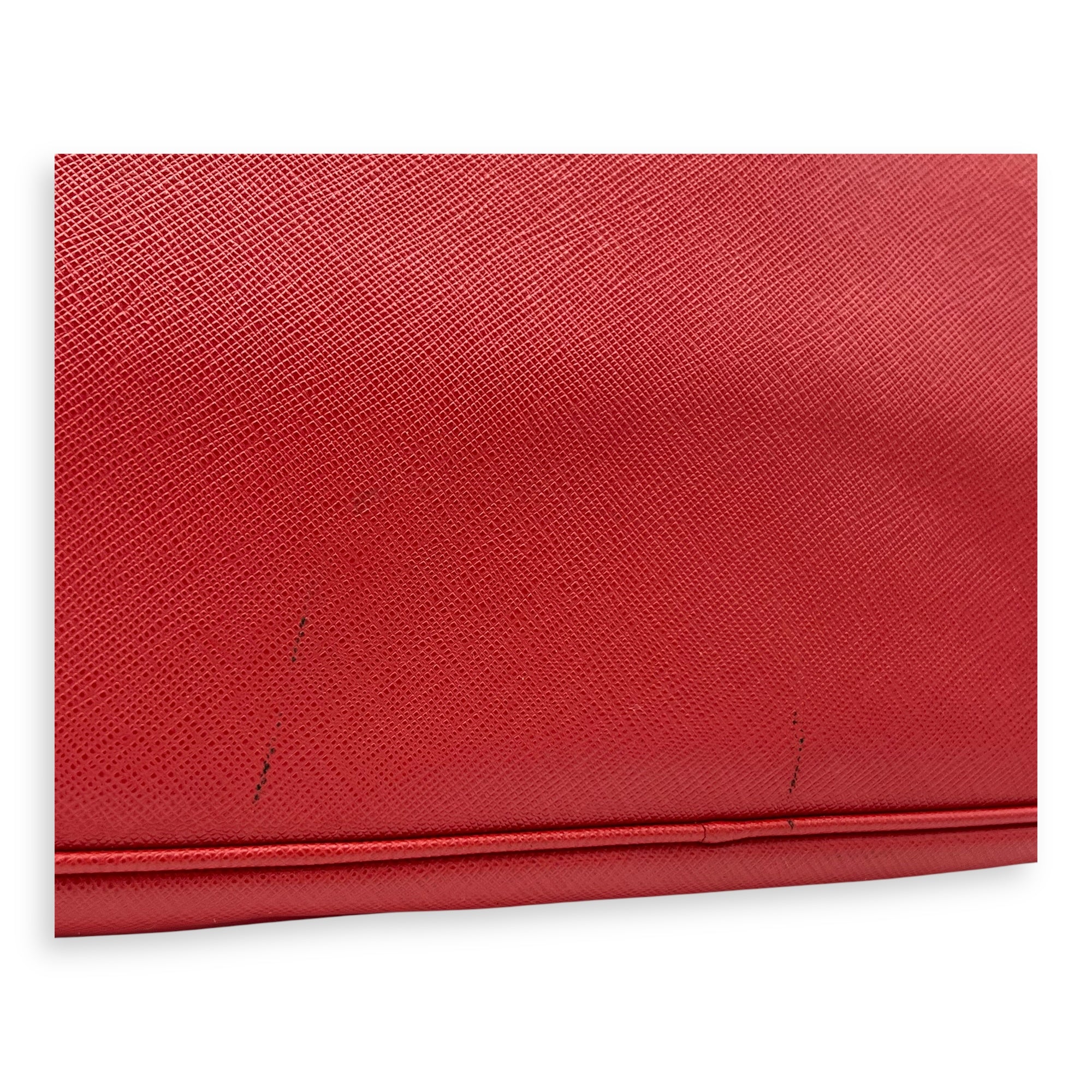 Galleria Top Handle Bag Red in Saffiano Leather, Gold hardware - Image 11
