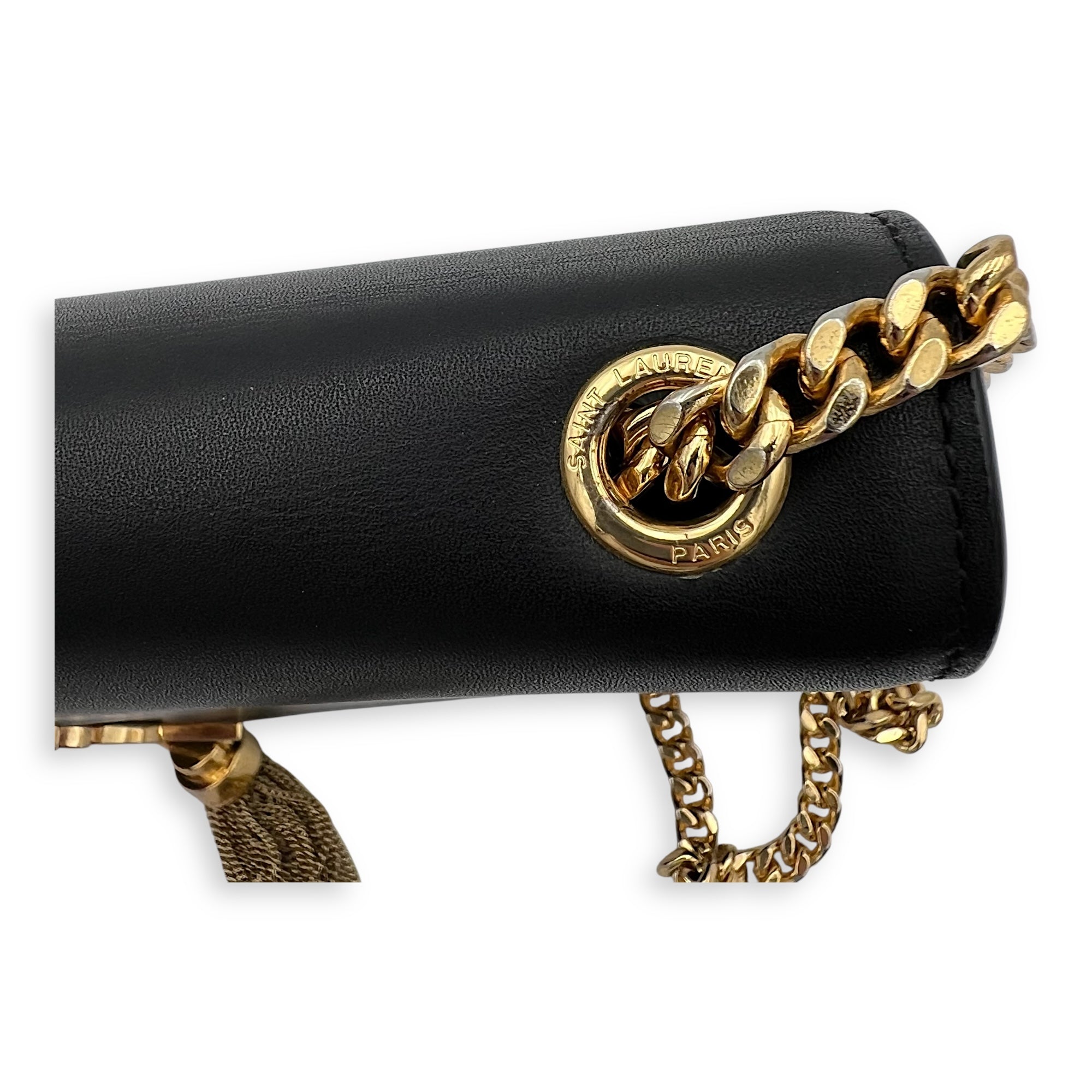 Kate Crossbody Bag Black in Calfskin, Gold hardware - Image 10