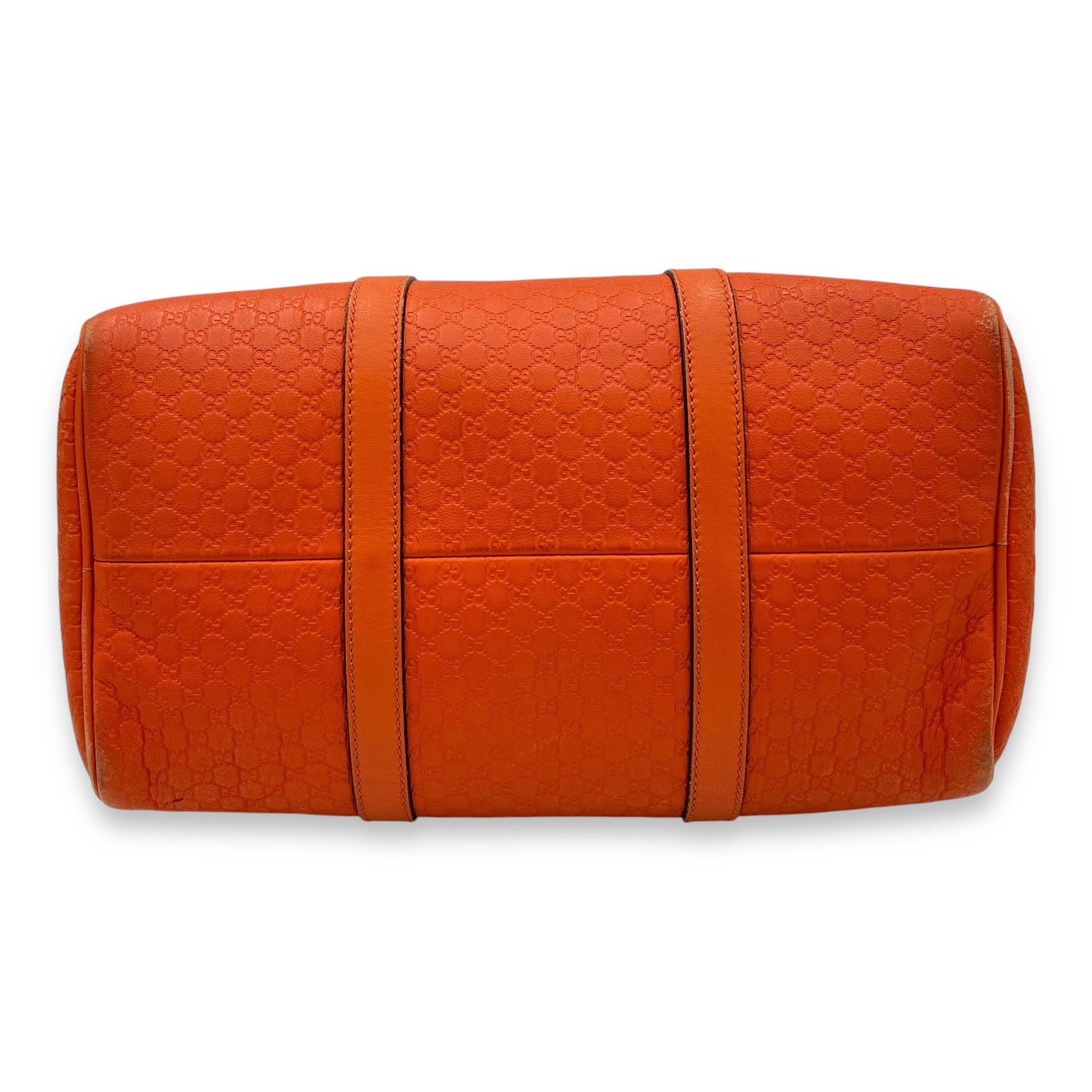 Boston Top Handle Bag Orange in Guccissima Leather, Gold hardware - Image 6
