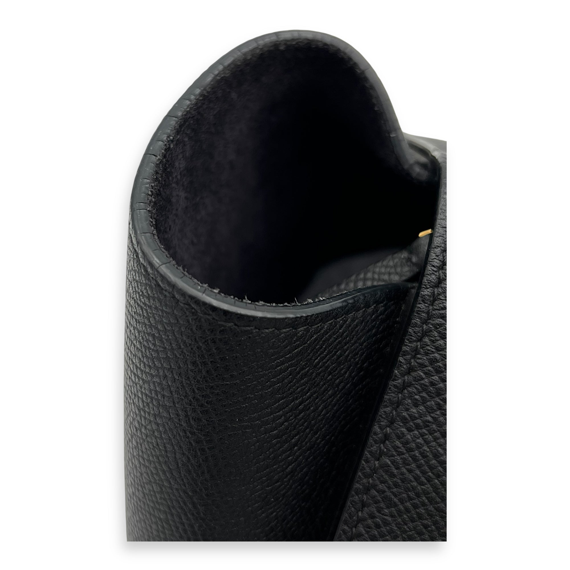 Belt bag Top Handle Bag Mini Black in Calfskin, Gold hardware - Image 10