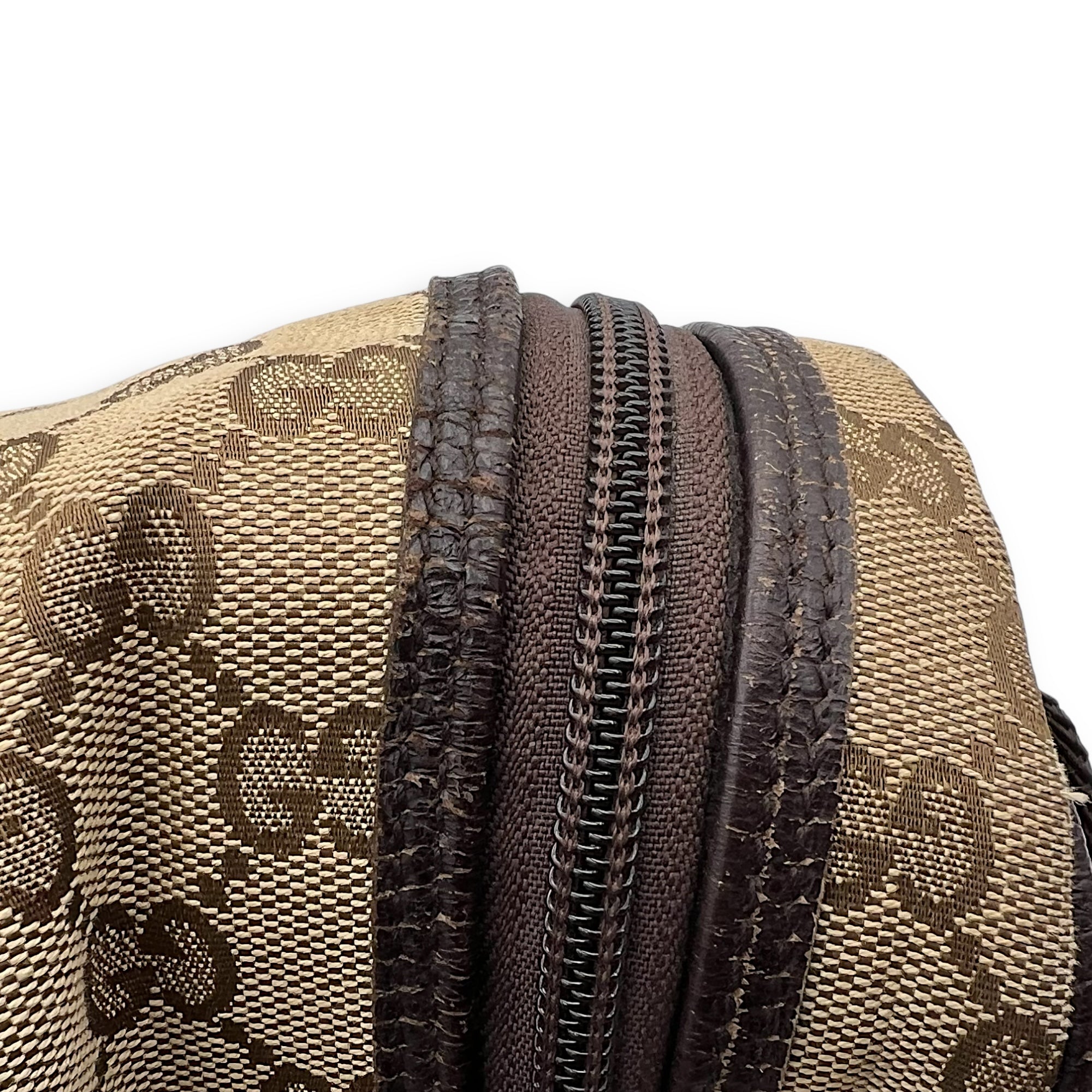 GG Shoulder Bag Brown in Canvas, Silver hardware - Image 13