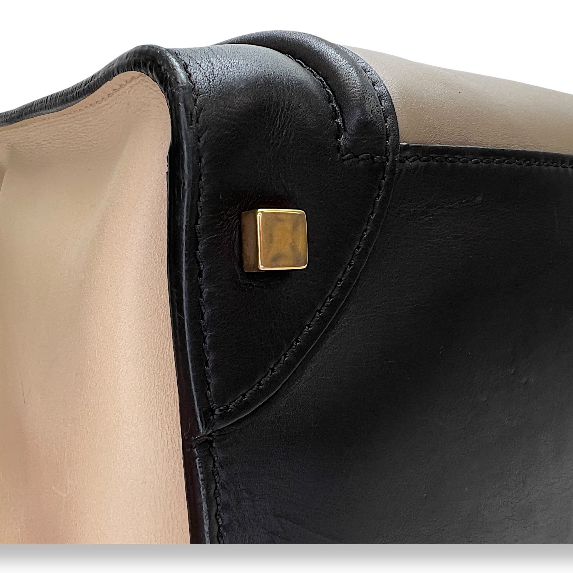 Luggage Mini Multi-colour Top Handle Bag in Calfskin, Gold hardware - Image 14