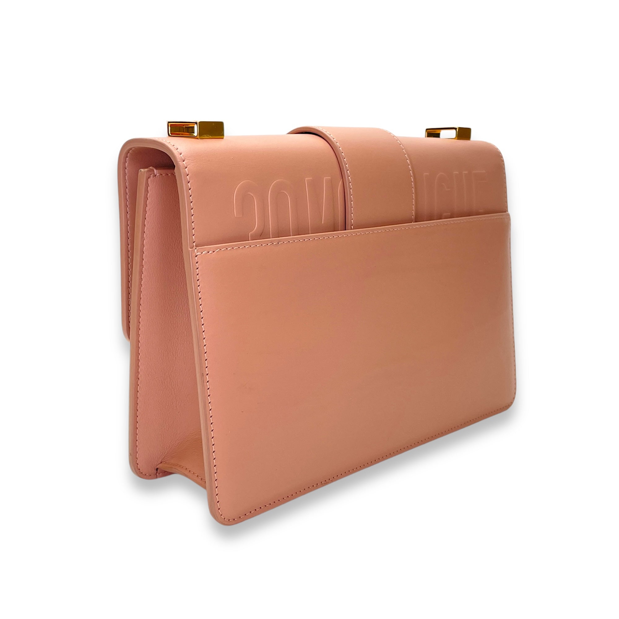 30 Montaigne Medium Pink Crossbody Bag in Calfskin, Gold hardware - Image 5