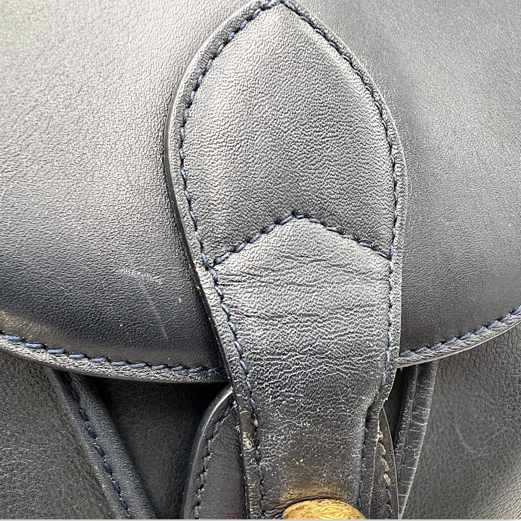 Bamboo Shoulder Bag Blue in Calfskin - Image 17