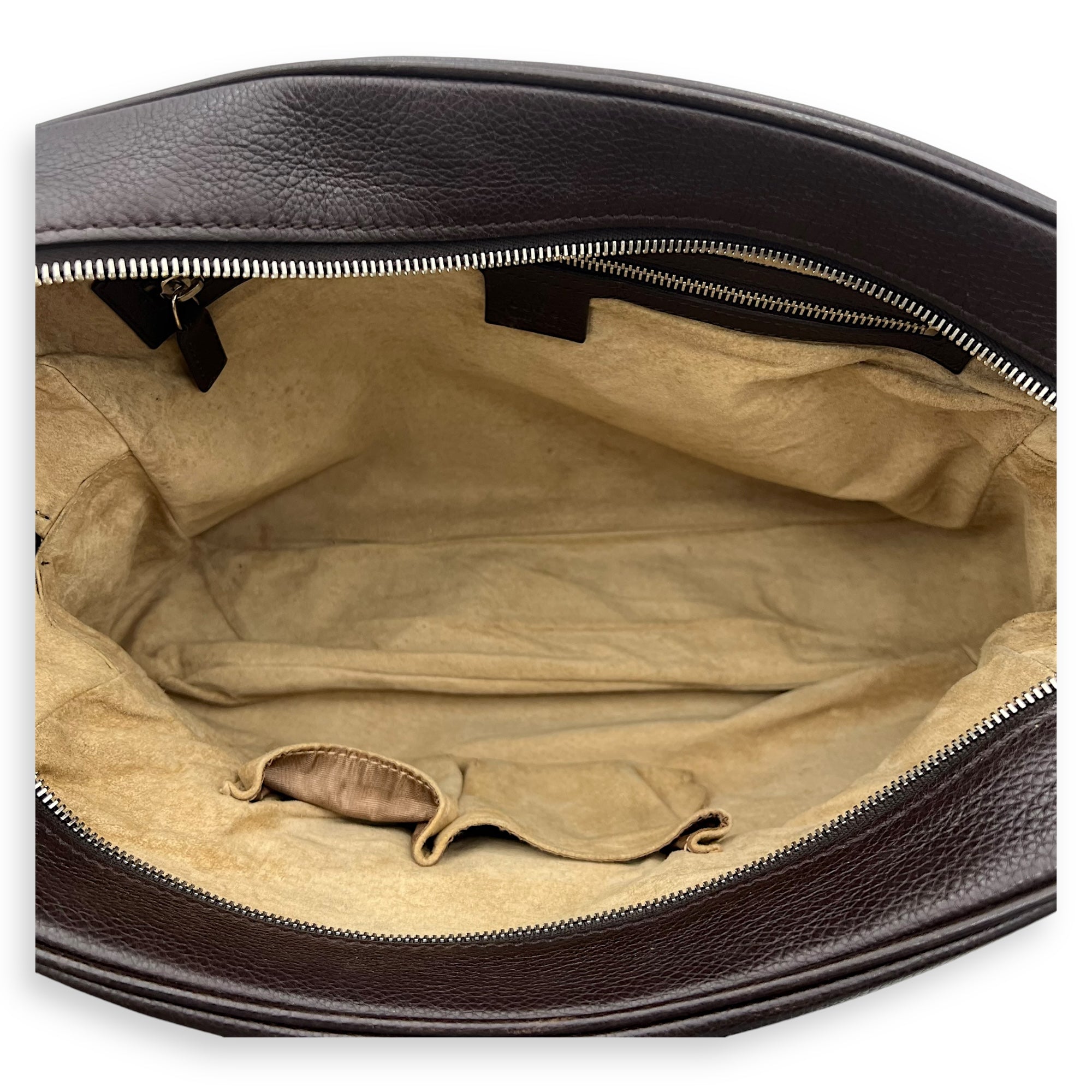 Classic Brown Messenger in Calfskin, Silver hardware - Image 7