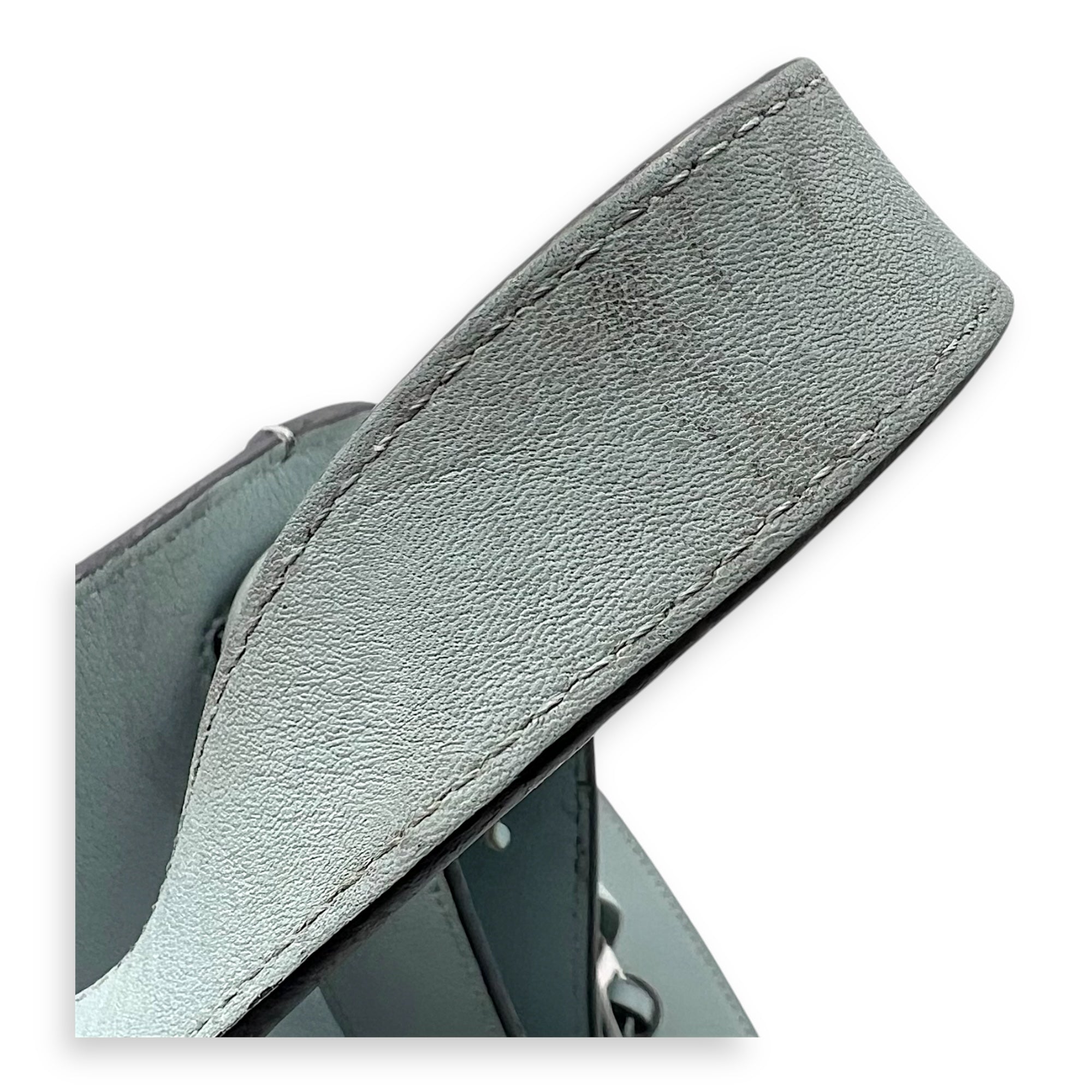 Hammock Medium Blue Top Handle Bag in Calfskin, Silver hardware - Image 19