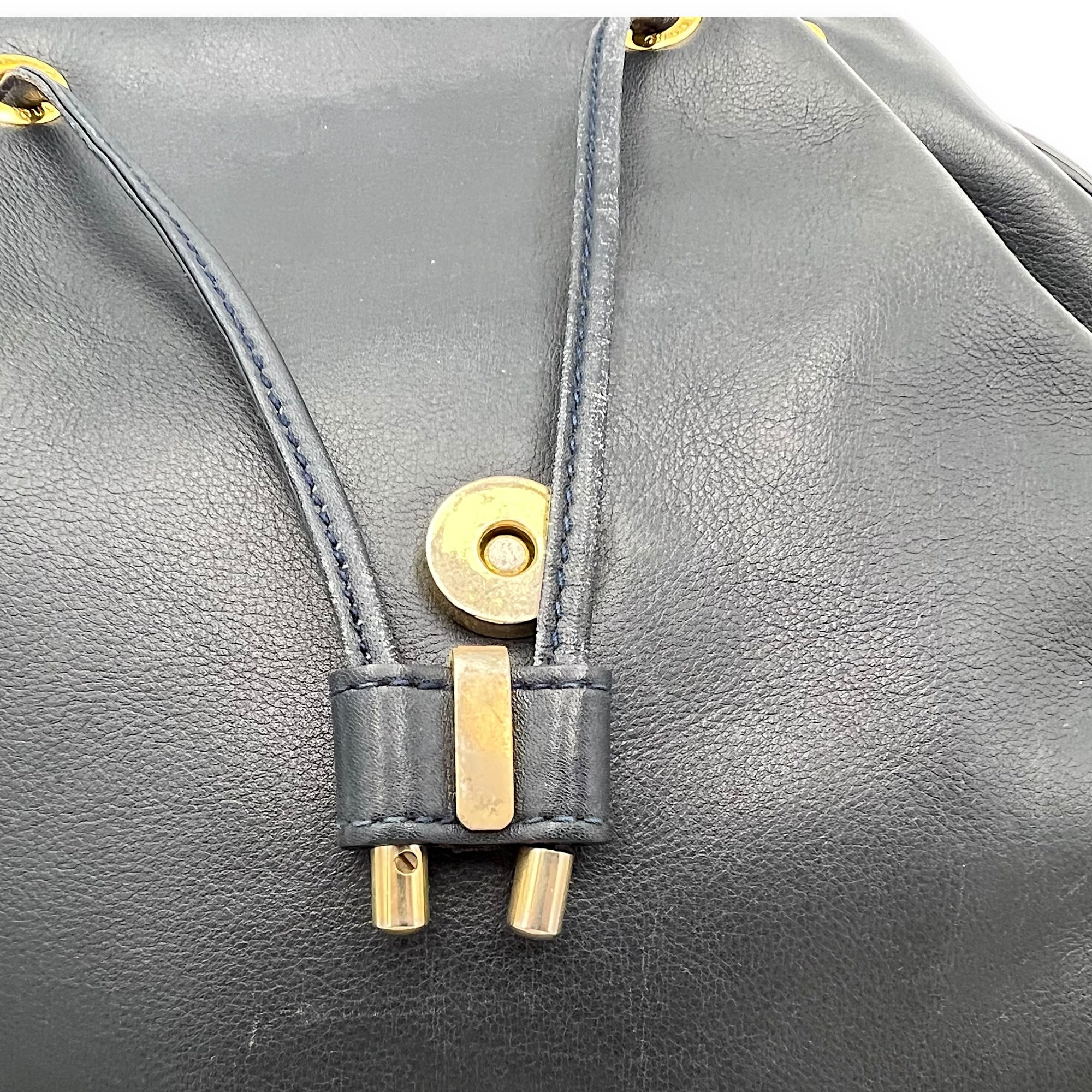 Bamboo Shoulder Bag Blue in Calfskin - Image 18