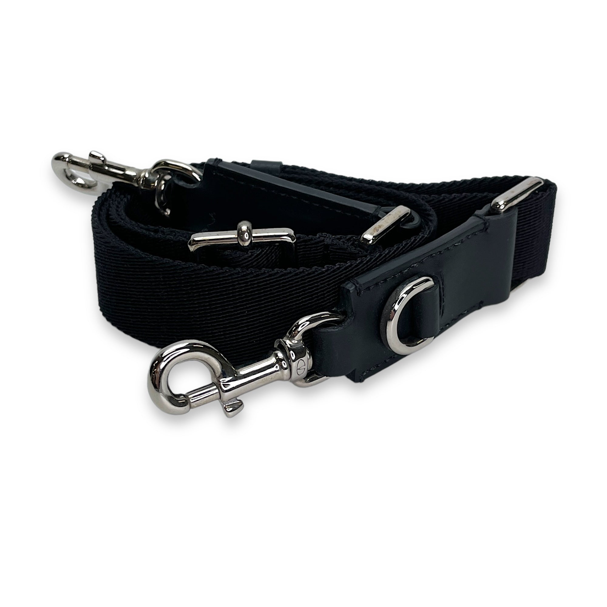 VLTN Hobo Small Black Shoulder Bag in Calfskin, Silver hardware - Image 13