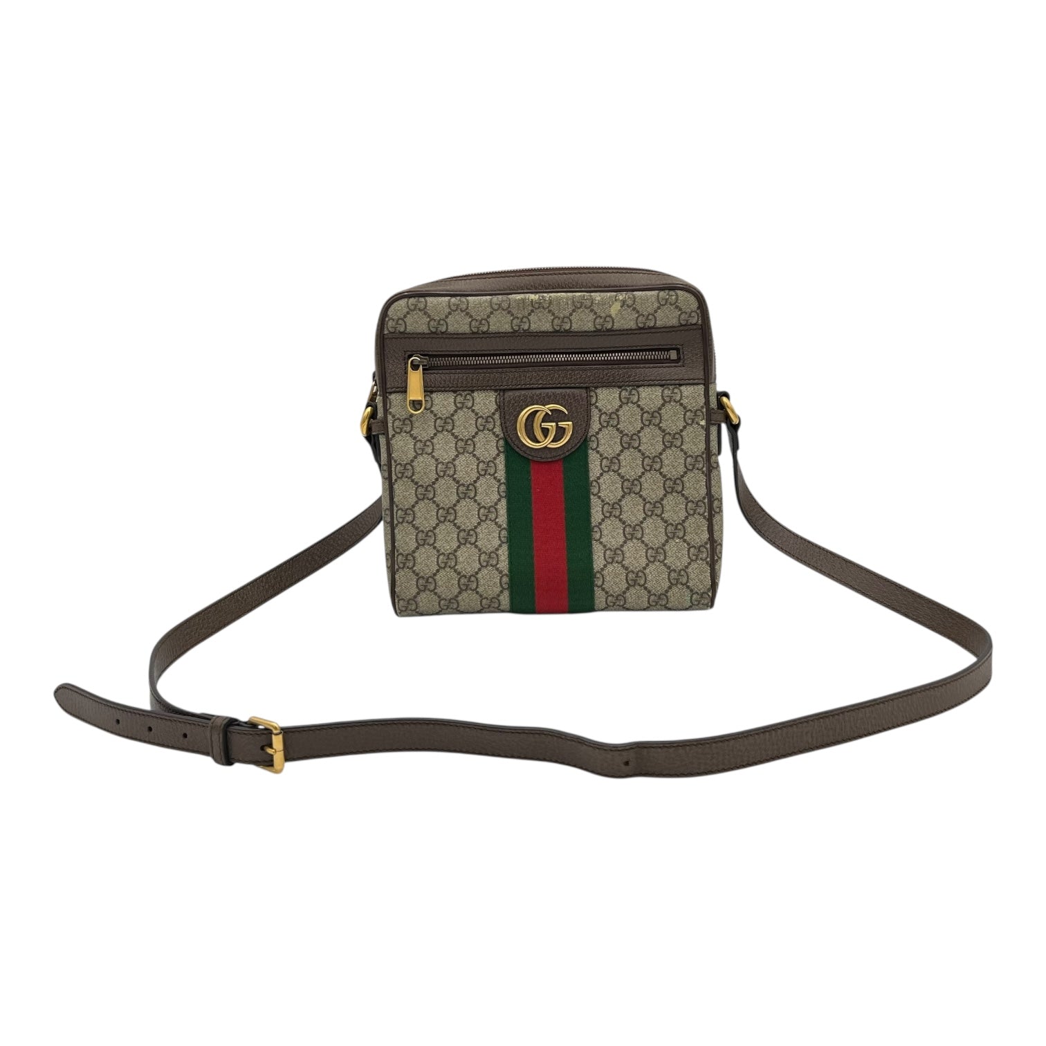 Ophidia Crossbody Bag Brown in Monogram Coated Canvas, Gold hardware - Image 14