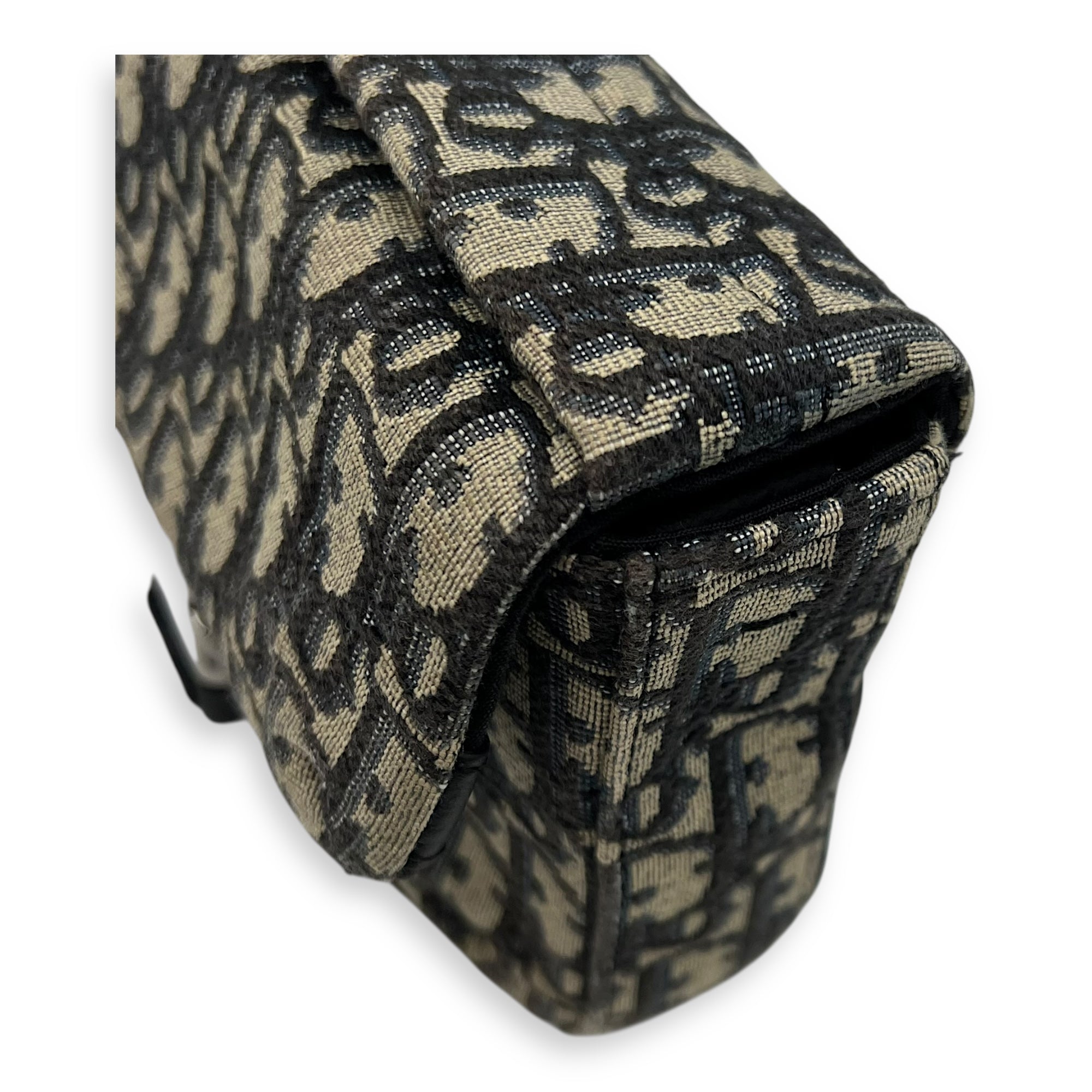 Oblique Blue Crossbody Bag in Jacquard, Silver hardware - Image 13