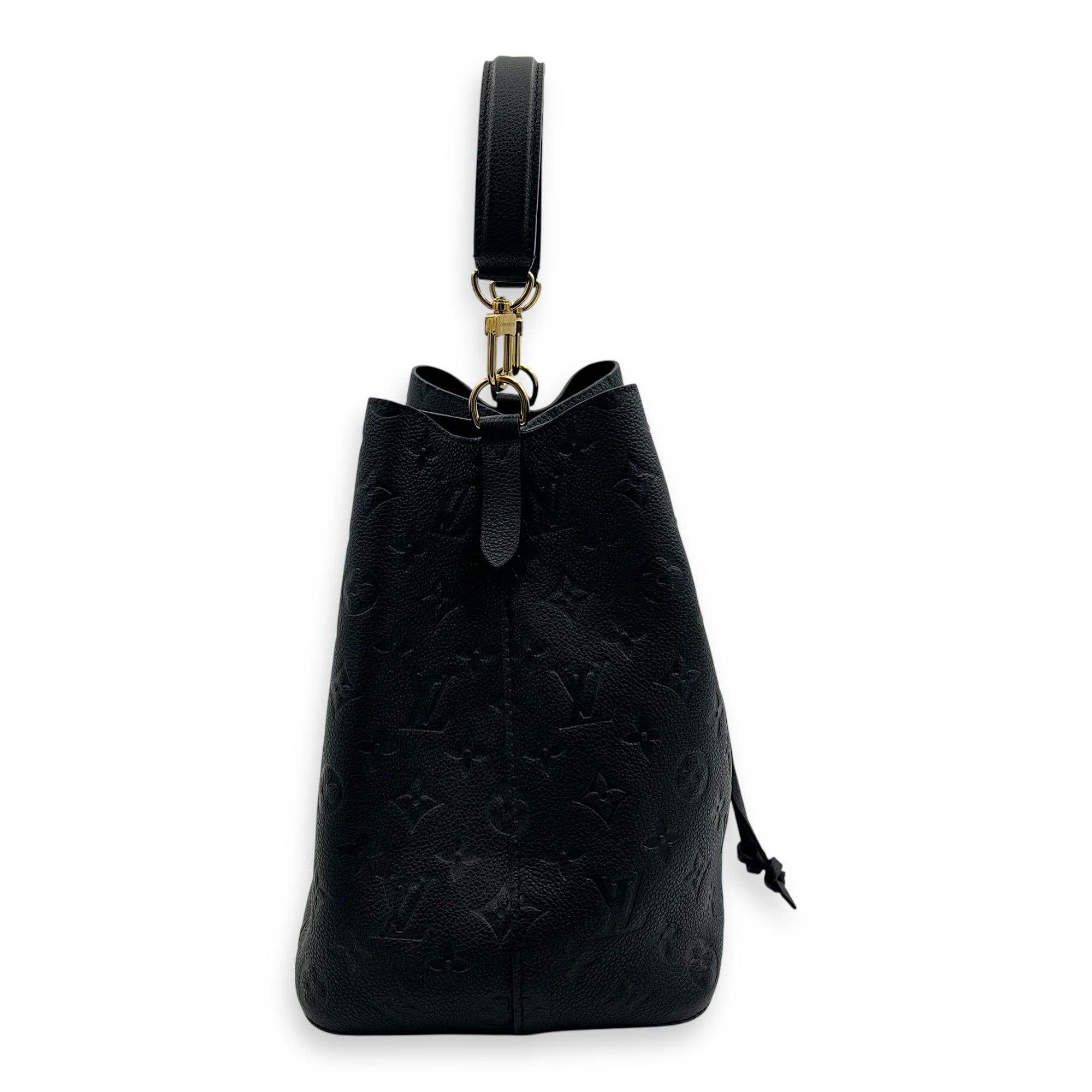 NeoNoe MM Black Bucket Bag in Monogram Empreinte Leather, Gold hardware - Image 4
