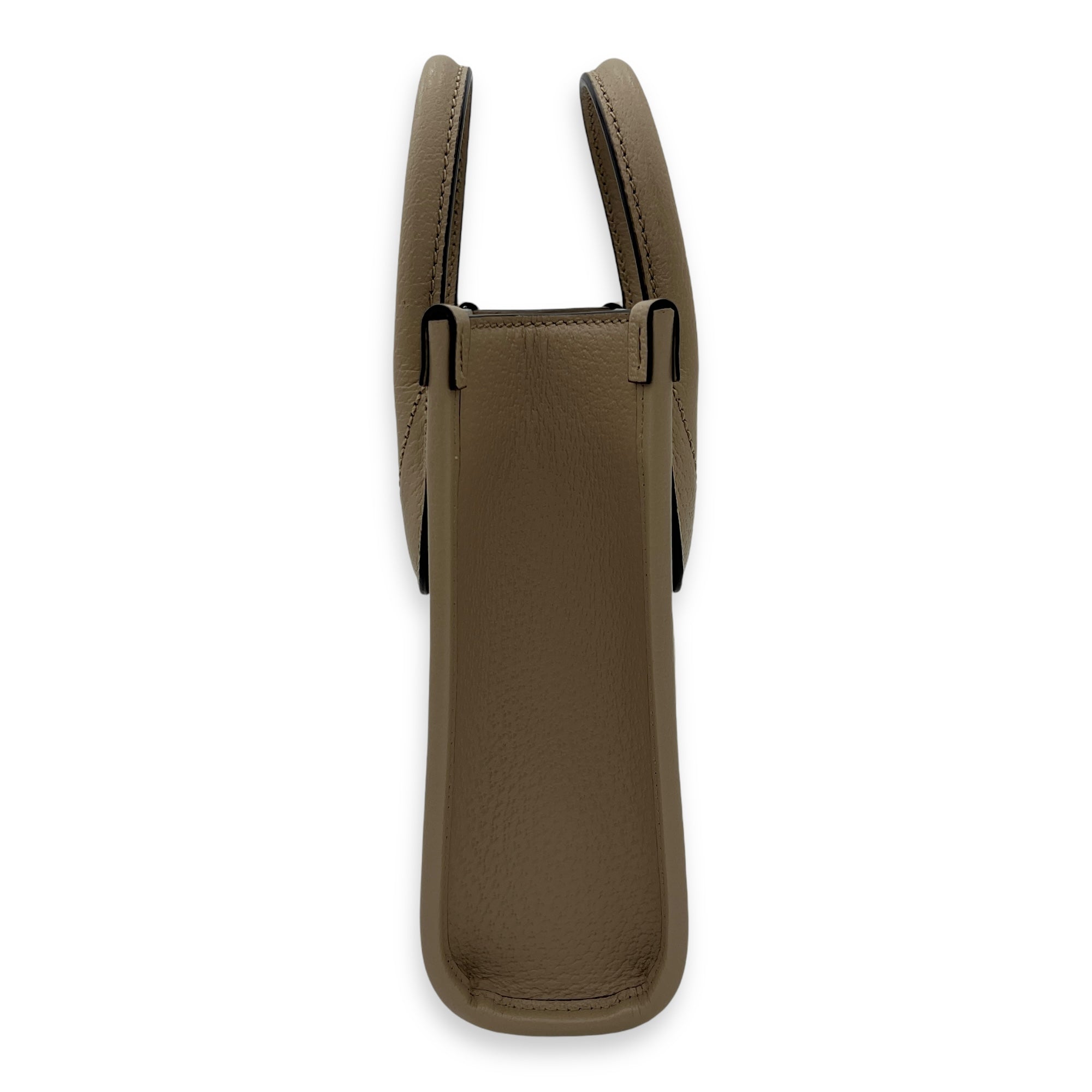 Interlocking G Tote Bag Mini Beige in Coated Canvas, Brushed Gold hardware - Image 5