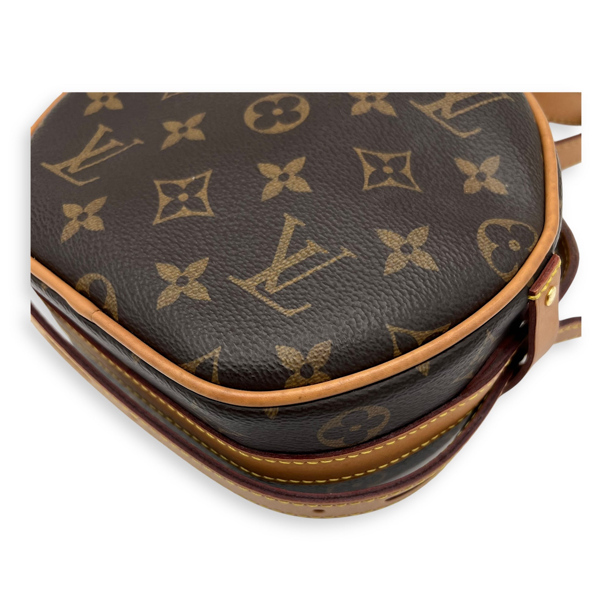 Boite a Chapeau PM Brown Crossbody Bag in Monogram Coated Canvas, Gold hardware - Image 10