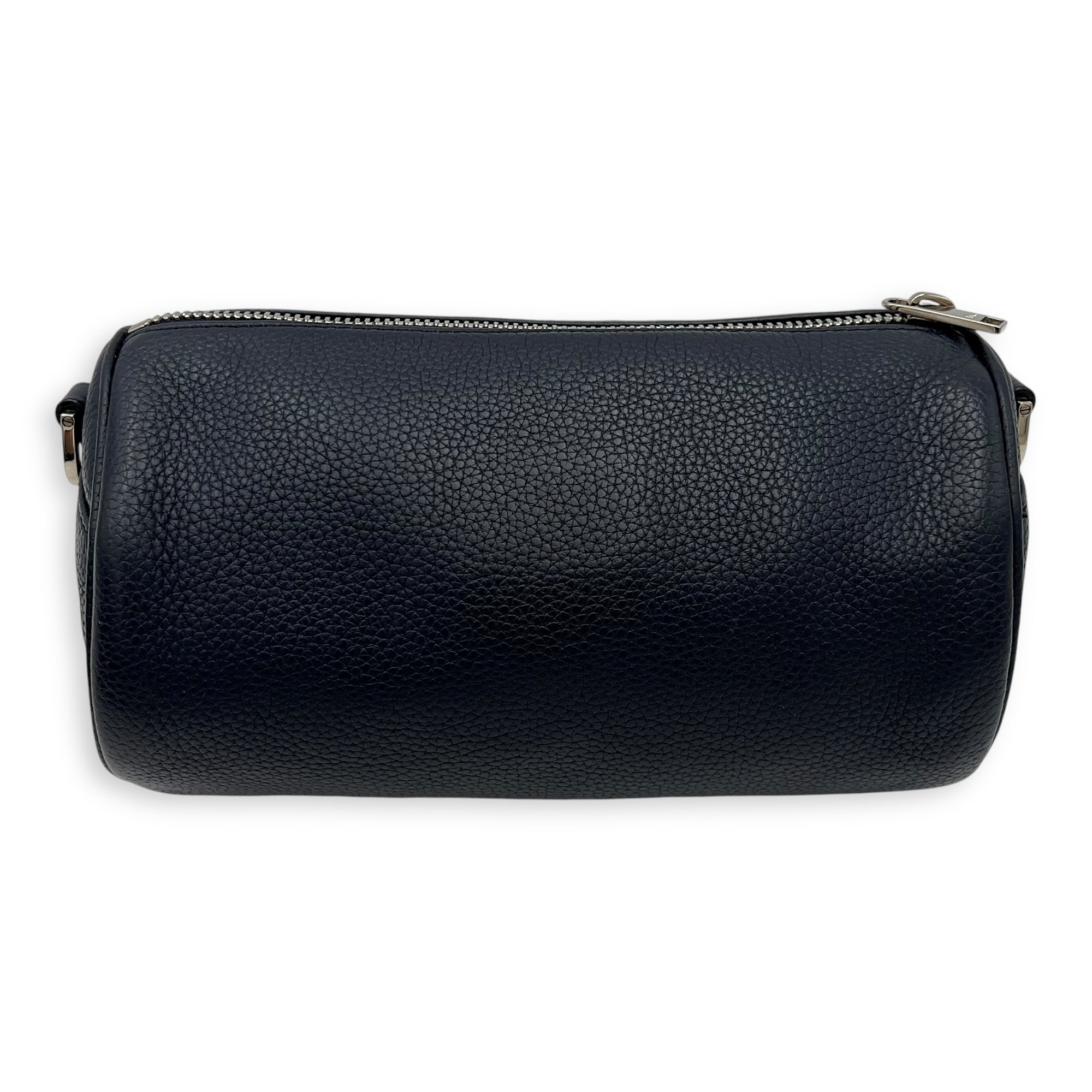 Roller Blue Crossbody Bag in Calfskin, Silver hardware - Image 3