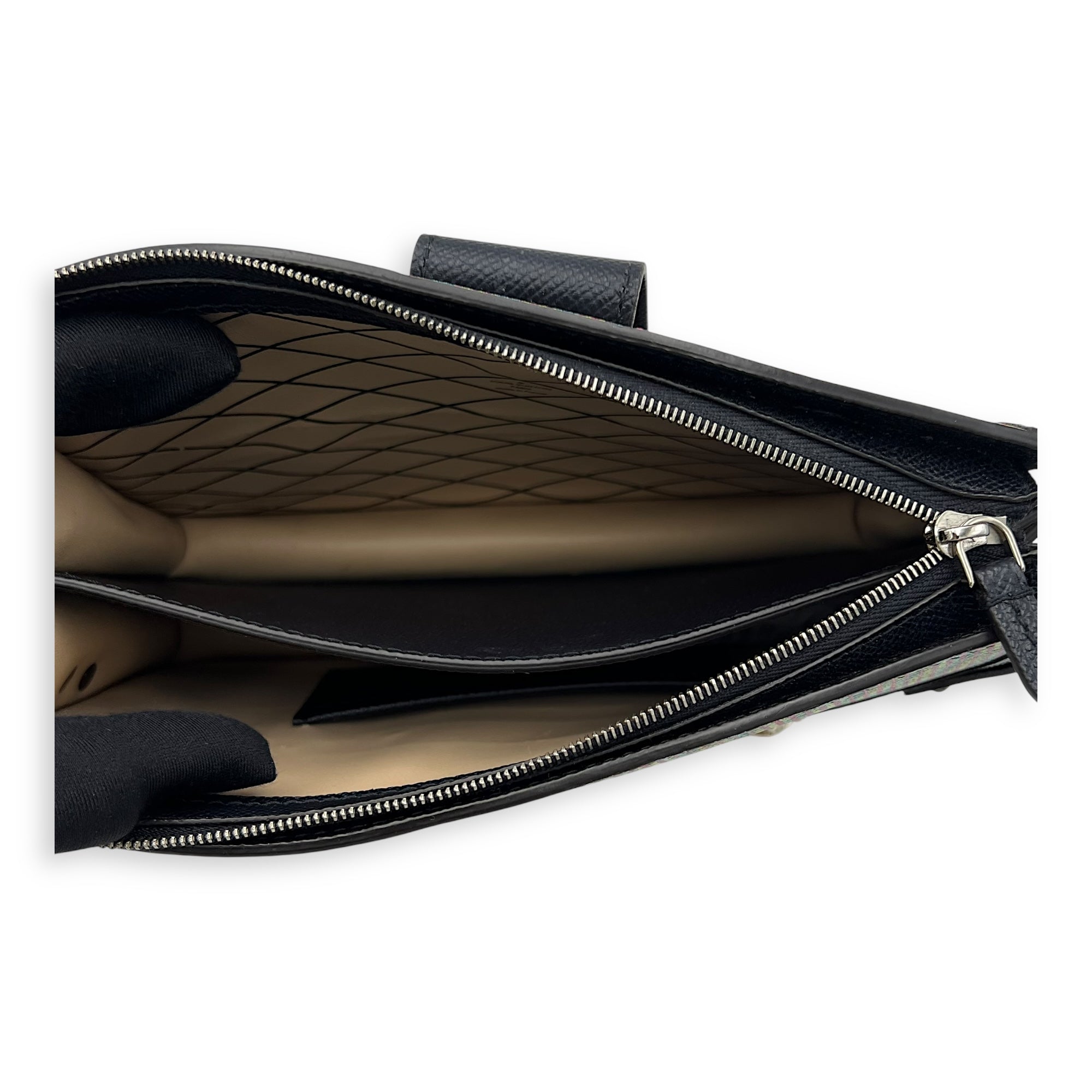 Trunk Clutch Crossbody Bag in Monogram Calfskin, Silver hardware - Image 7