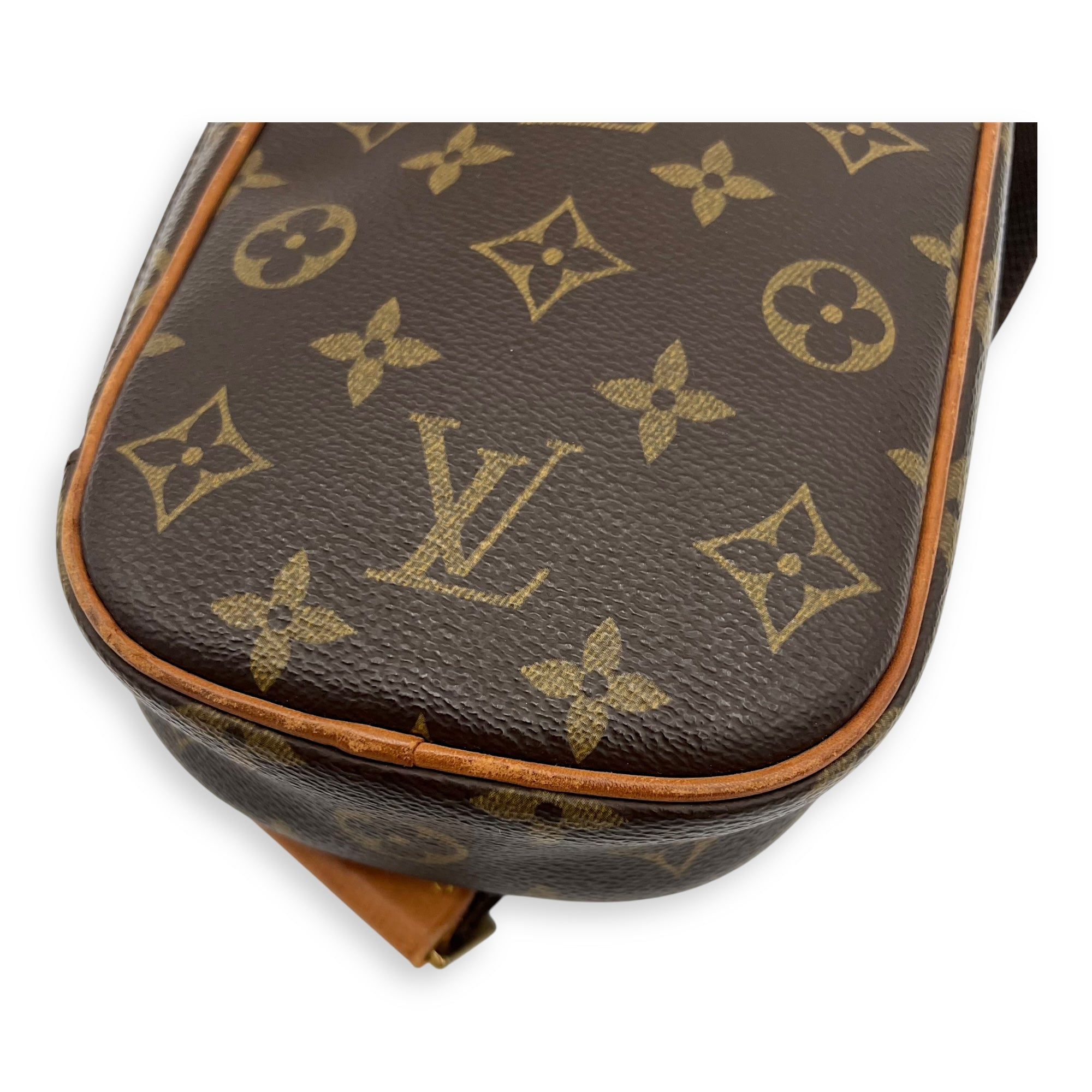 Pochette Gange Brown Belt Bag in Monogram Coated Canvas, Gold hardware - Image 8