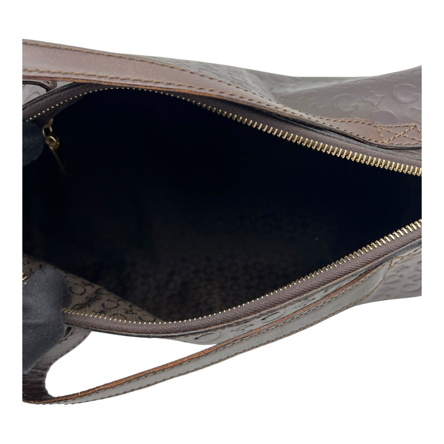 Macadam Brown Top Handle Bag in Calfskin, Gold hardware - Image 7