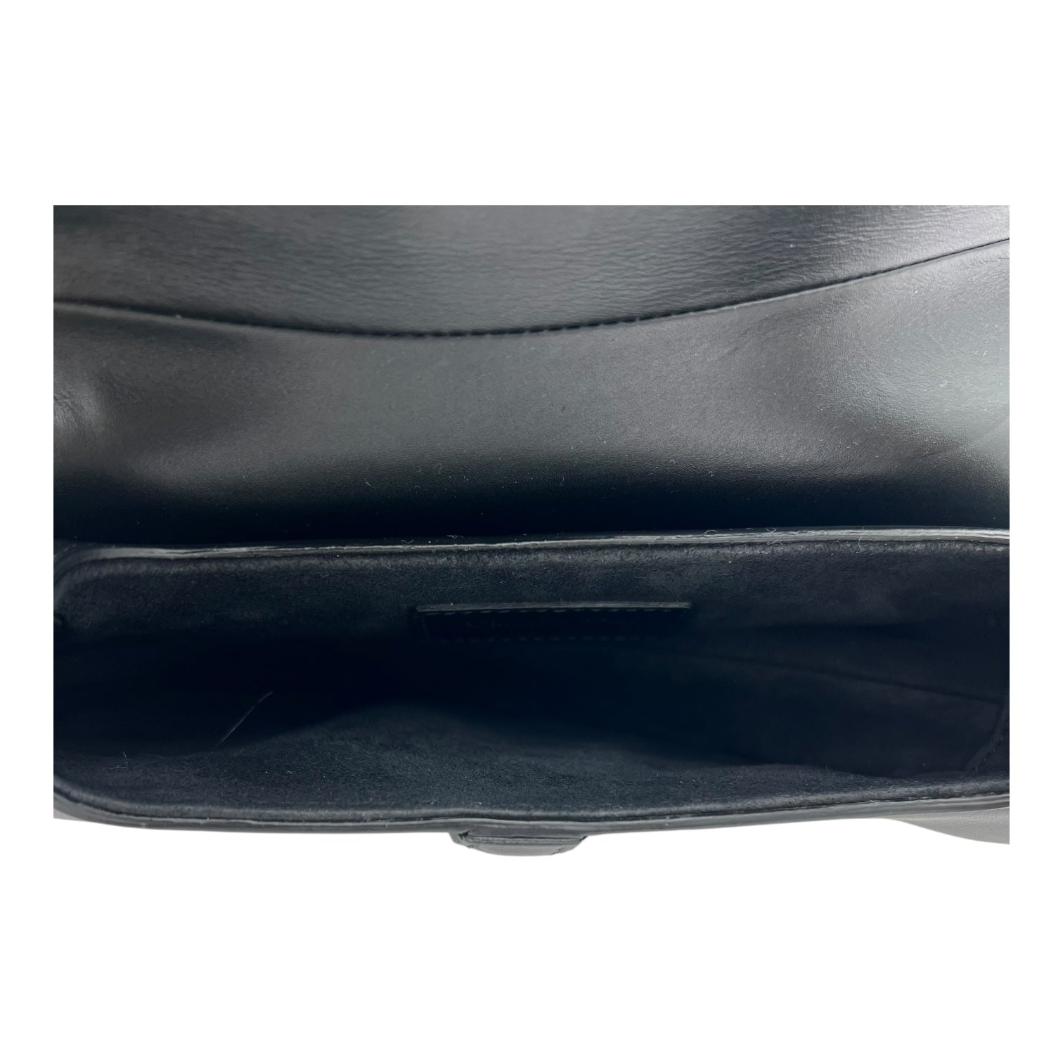 Saddle Shoulder Bag Mini Black in Calfskin, Gold hardware - Image 7