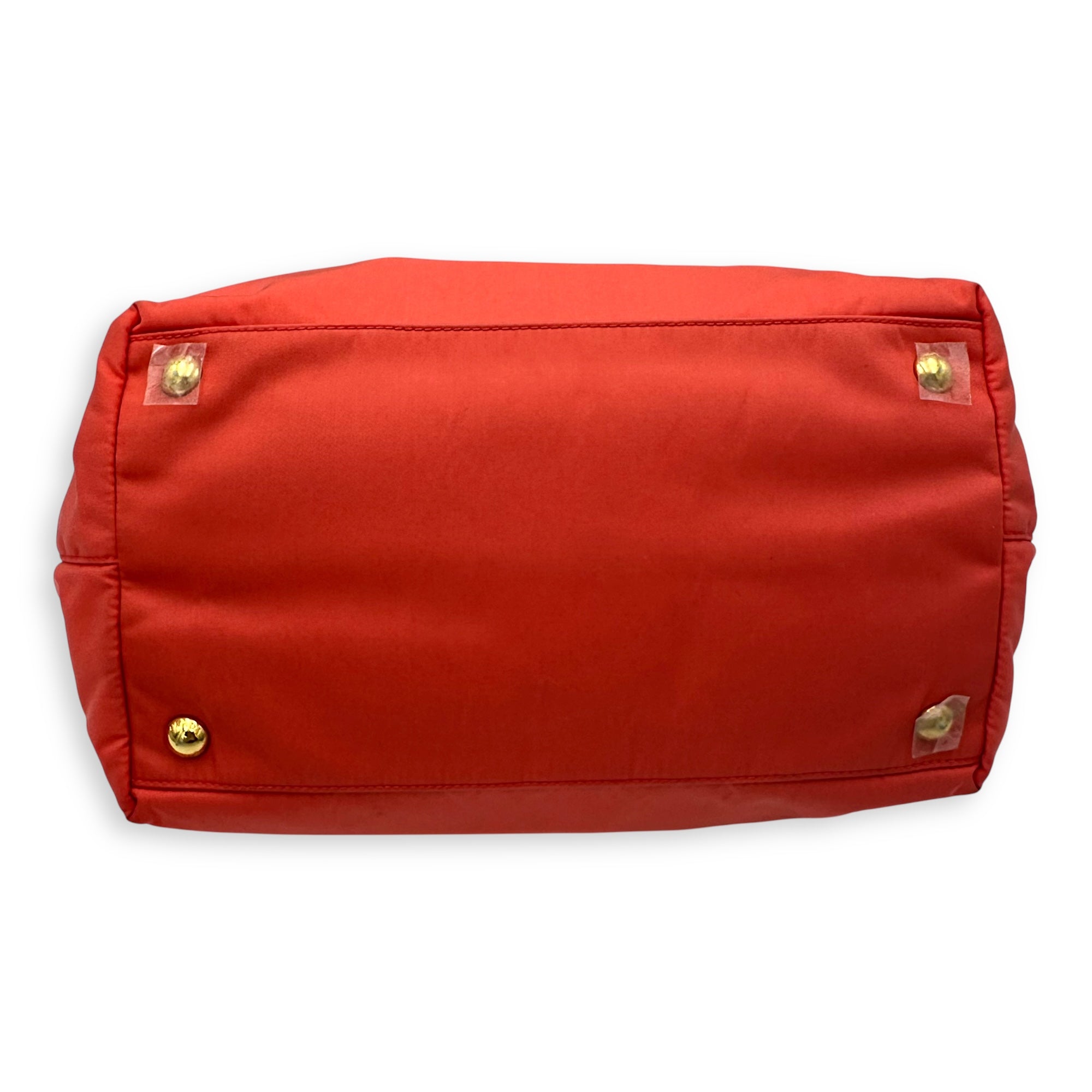 Bow Salmon Top Handle Bag in Nylon, Gold hardware - Image 6