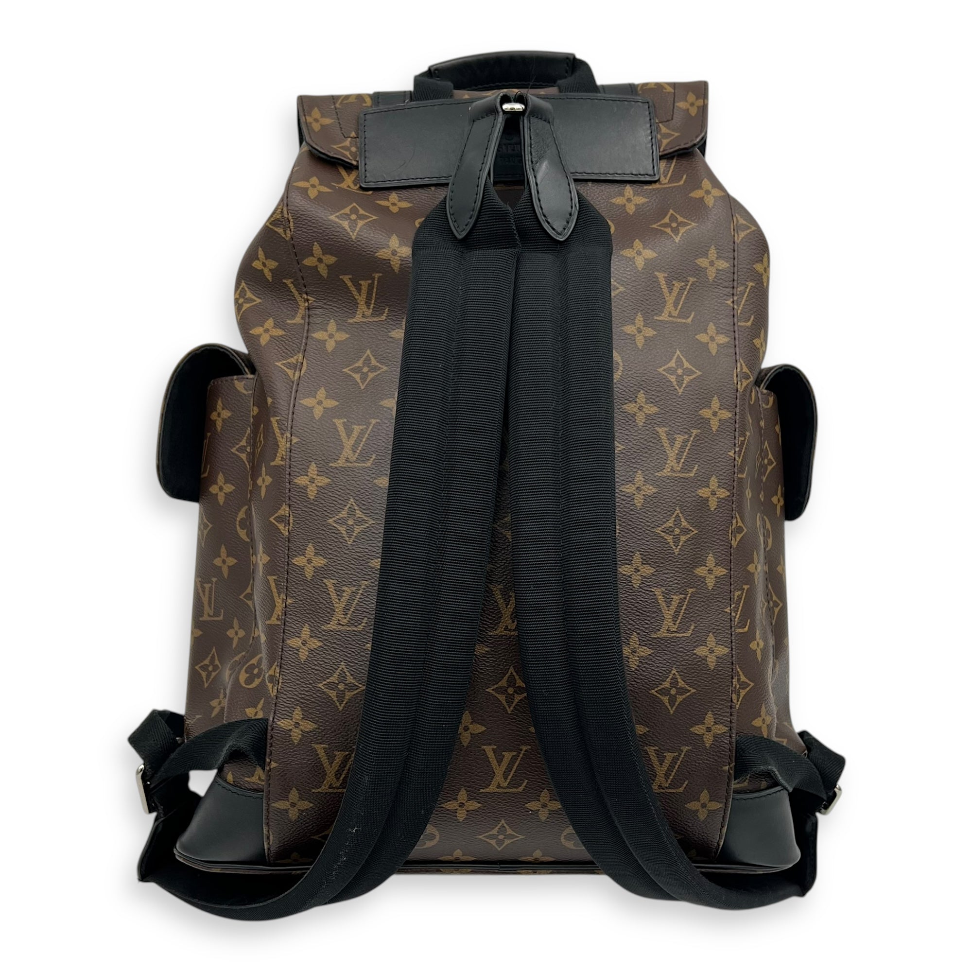 Christopher Backpack Brown in Monogram Coated Canvas, Silver hardware - Image 4
