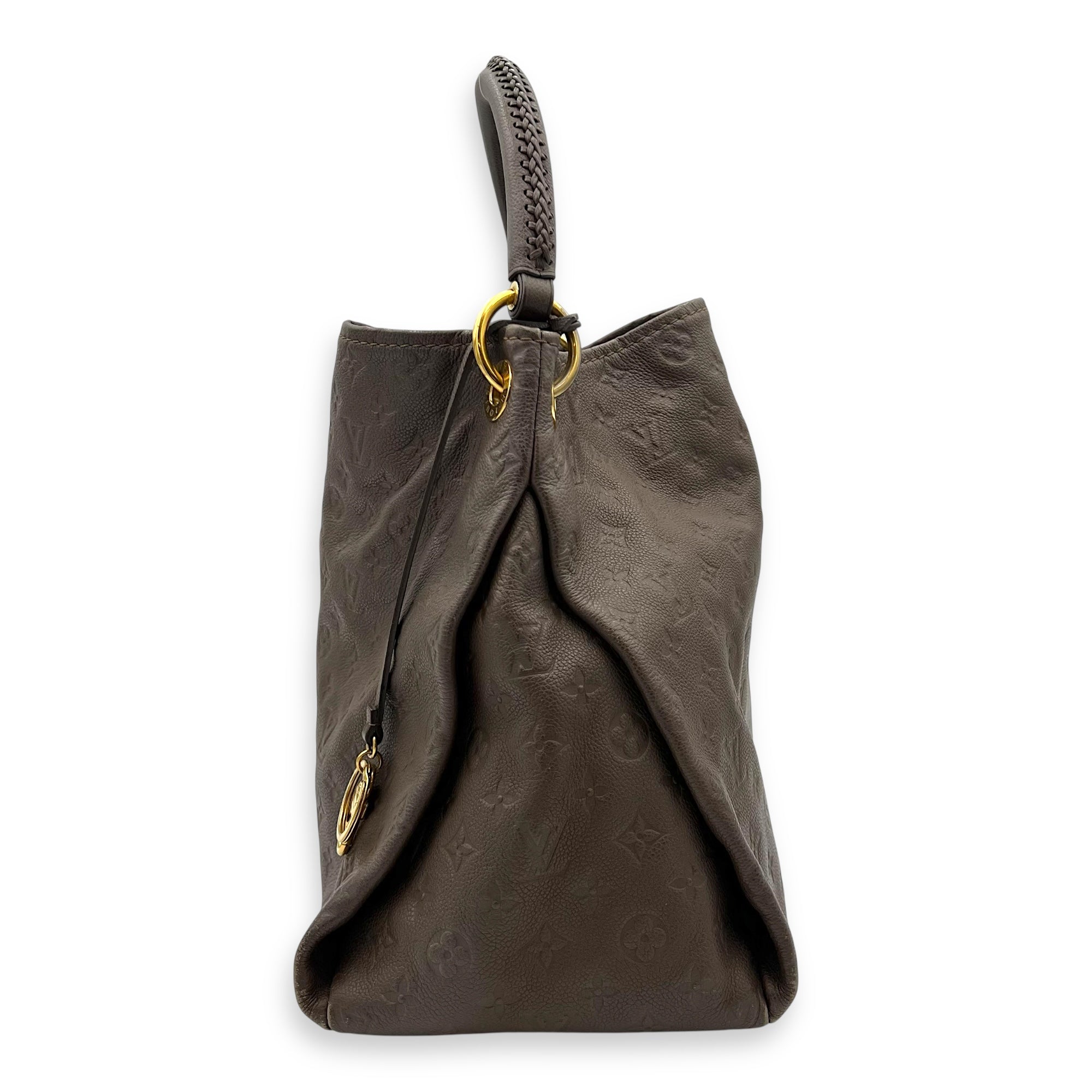 Artsy Shoulder Bag Brown in Empreinte Leather, Gold hardware - Image 4